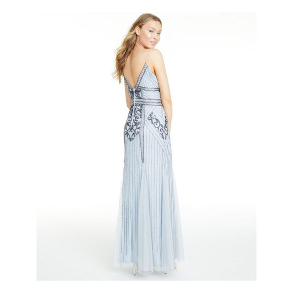 JUMP APPAREL Womens Light Blue Mesh Spaghetti Strap Sheath Dress Juniors 7\8 - Picture 2 of 4